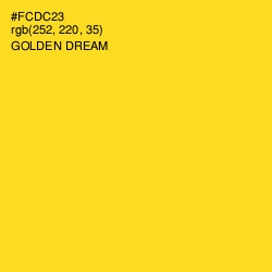 #FCDC23 - Golden Dream Color Image